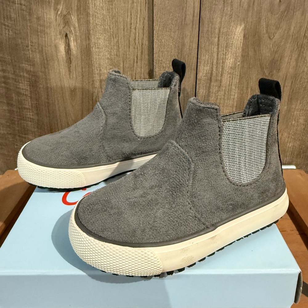 Gray Kids Slip-On Shoes